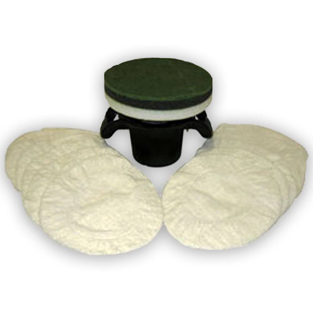 Detail King Gem Orbital Buffer Terry Bonnet Value Package - 16 lb