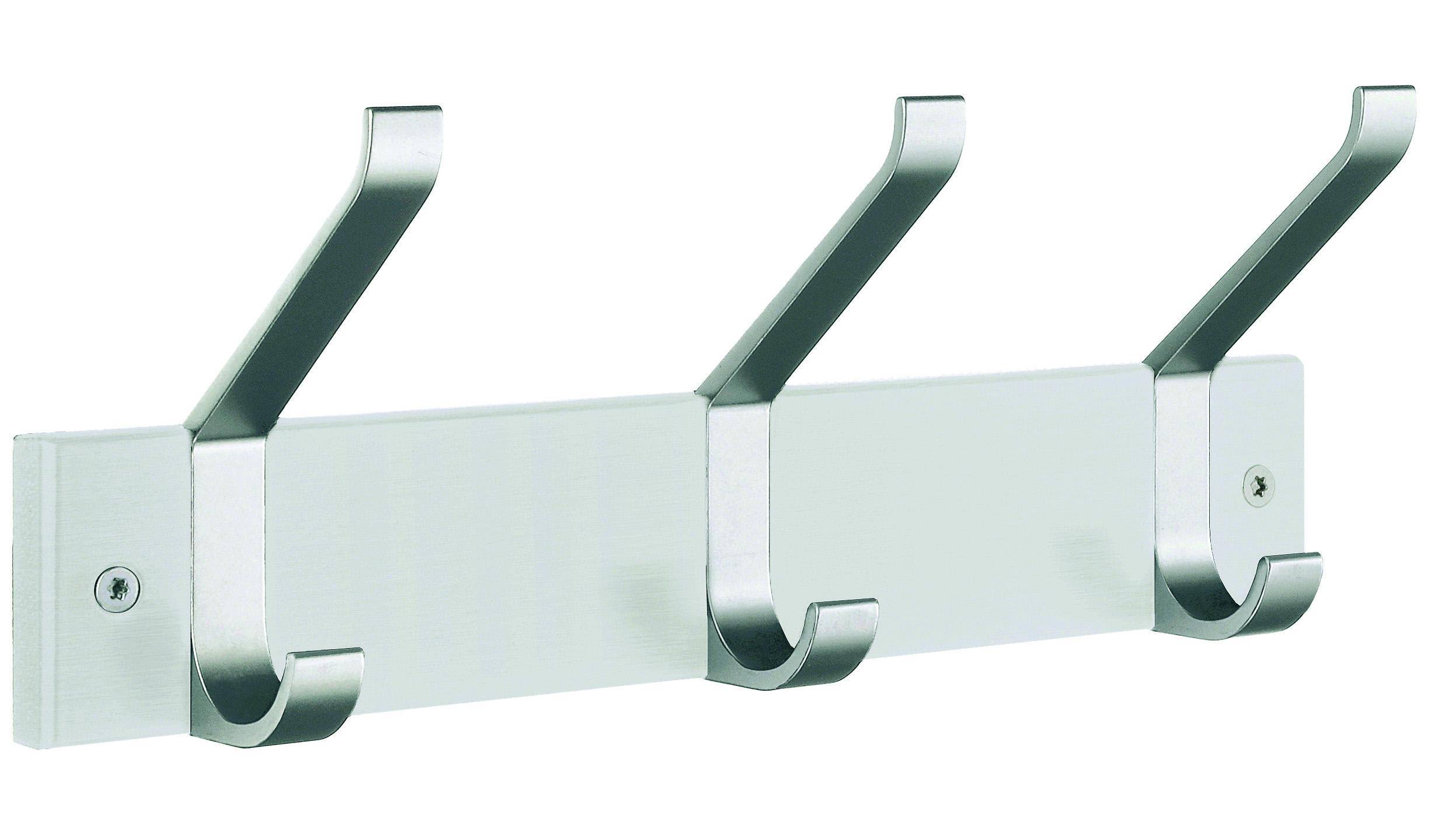Smedbo BX1073 Hook Rack Brushed Aluminum/White MDF