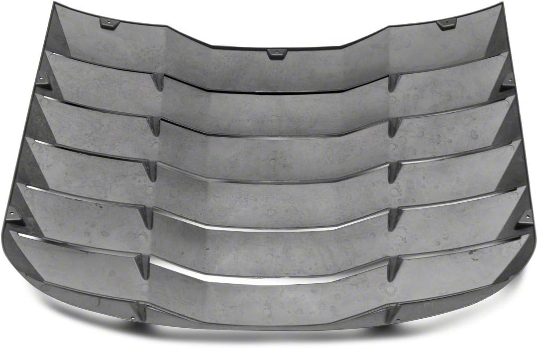 MP Concepts Rear Window Louvers; Matte Black Compatible with 15-22 Mustang Fastback