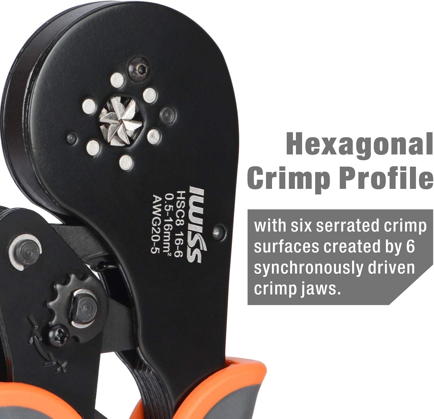 IWISS Self-adjustable Crimping Tools Plier for AWG20-5 Bootlace End-sleeves Ferrule, Ratchat Wire Crimping Tool