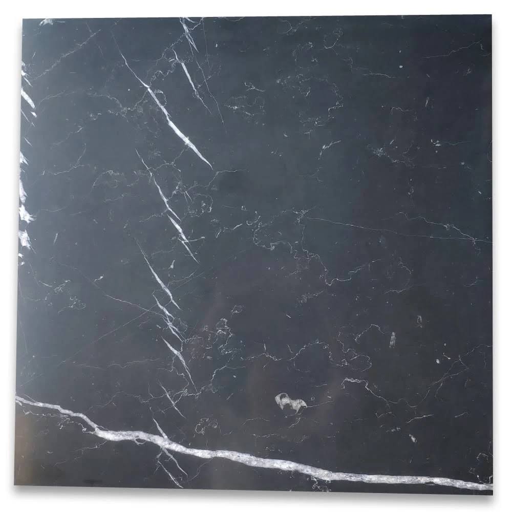 Nero Marquina Black Marble 24x24 Tile Honed , StoneCenterOnline