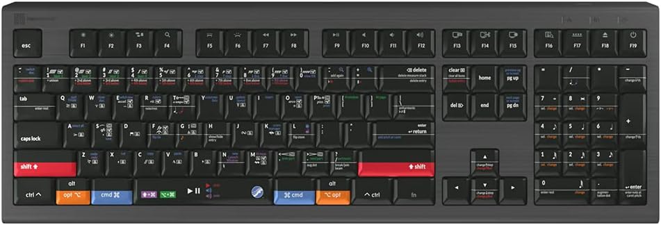 Logickeyboard Designed for MakeMusic Finale Compatible with MacOS - Astra 2 Backlit Keyboard # LKB-FINALE-A2M-US