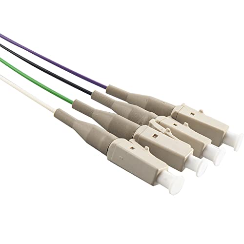 Fiber Patch Cable - LC to LC OM3 10Gb/Gigabit Multi-mode Jumper Duplex 50/125 LSZH Fiber Optic Cord for SFP Transceiver, Computer Fiber Networks and Fiber Test Equipment, 3-Meter(10ft, 10-Pack) Pack of 2