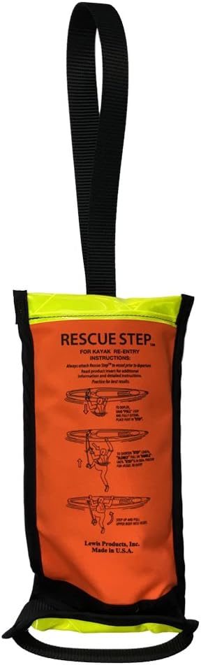 Rescue Steps for Kayaks - Compact Boarding Rope Ladder for Kayak (Yellow/Black) Pack of 2