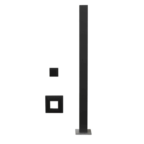 Deckorators ALX Classic Aluminum Post Kit - Matte Black - Horizontal