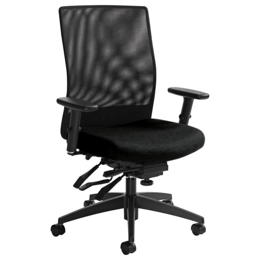 Global Weev Mid Back Chair 39in.H x 25in.W x 24in.D Black Coal/Black