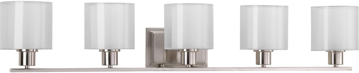 Progress Lighting P2081-09 5-60W MED Bath Bracket, Brushed Nickel
