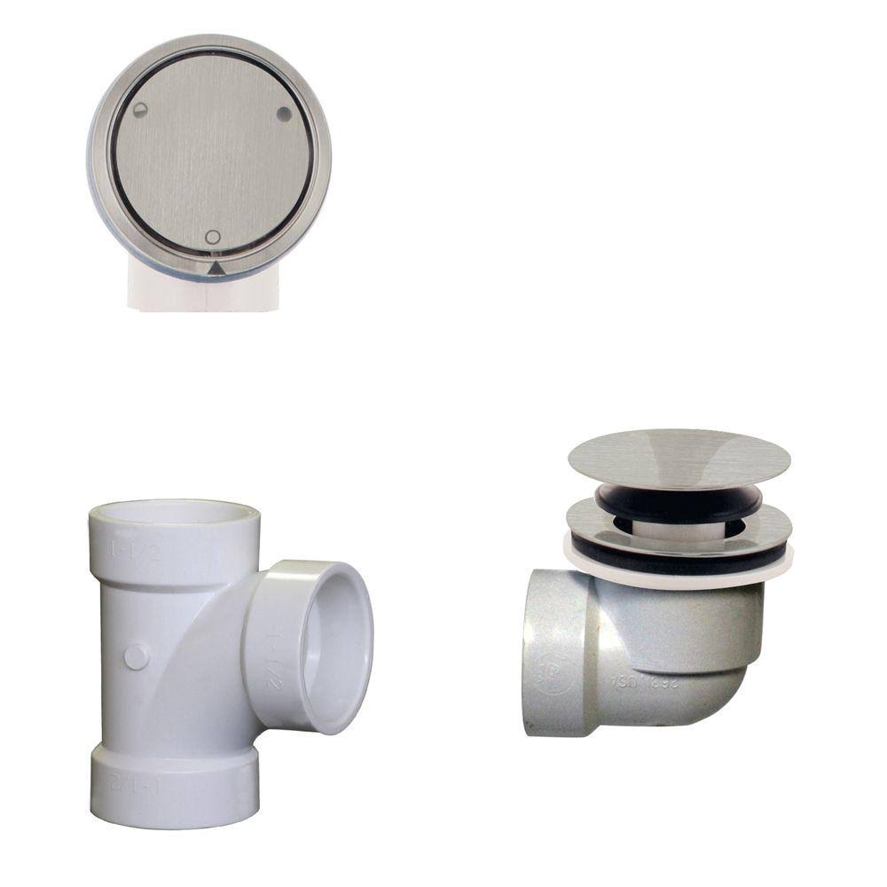 Westbrass Closing Metalic Overflow Plumber&s Pack Satin Nickel D493CHPM-07