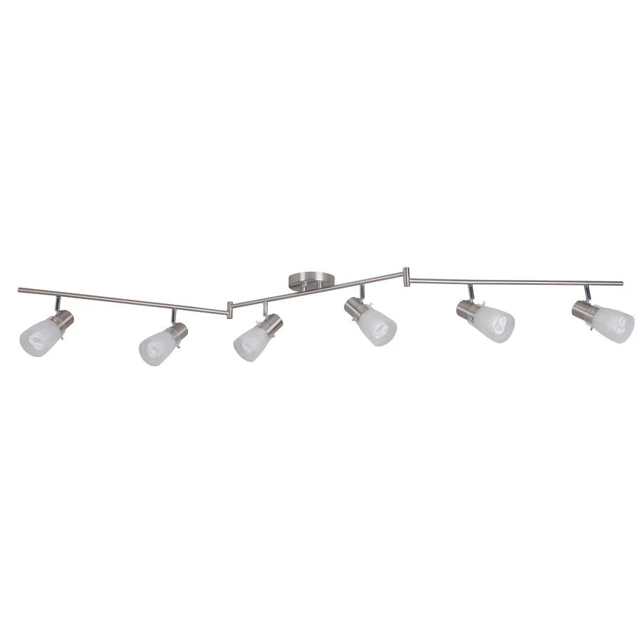 Catalina Lighting 17828-002 Naples 6 Light Track Bar with Glass