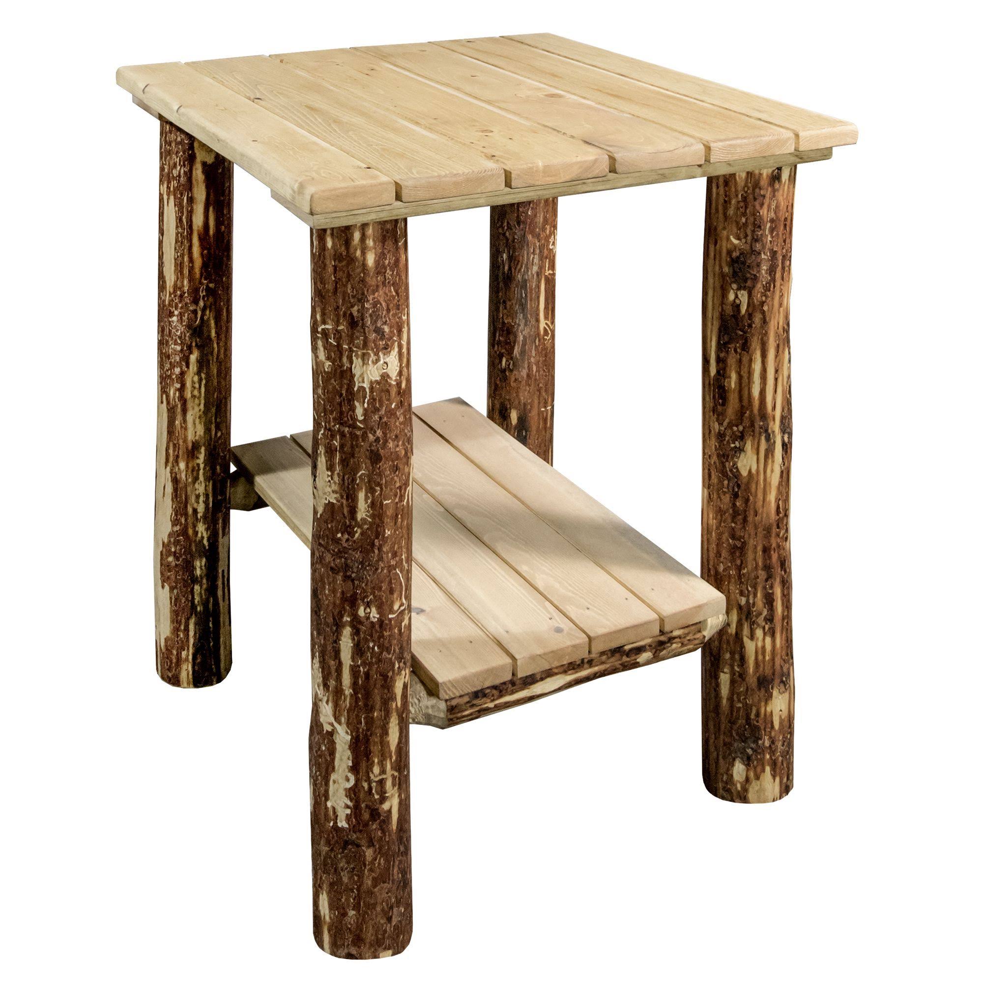 Montana Woodworks Glacier Country Collection Exterior End Table, Exterior Stain Finish