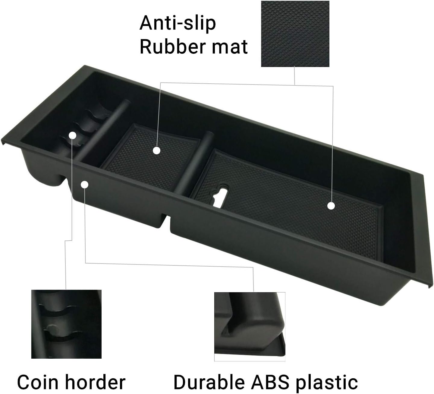 JOJOMARK Compatible with Ford F150 Accessories Center Console Tray Organizer Armrest Box Secondary Storage fits for Ford F150 2015 2016 2017 2018 2019 2020 (2015-2020 F150)