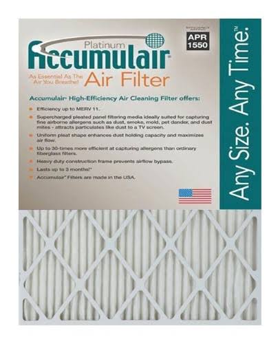 Accumulair Platinum 16.38x21.5x2 MERV 11 Air Filters (6 Pack)