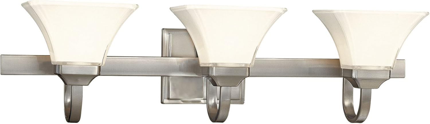 Minka Lavery Wall Light Fixtures 6814-66 Agilis Reversible Glass Bath Vanity Lighting, 4 Light, 400 Watts, Black