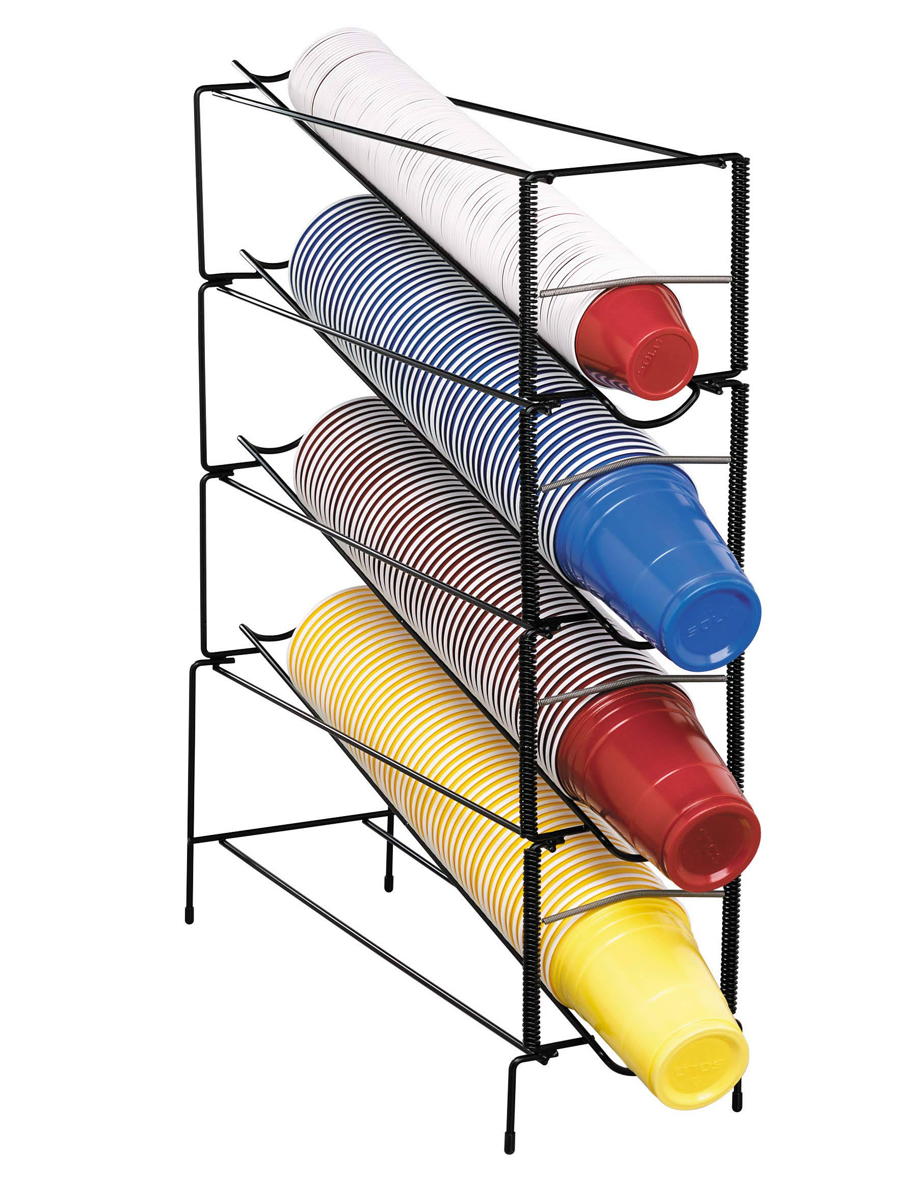 Dispense-Rite 4 Section Vertical Wire Rack Cup Dispenser WR-CT-4