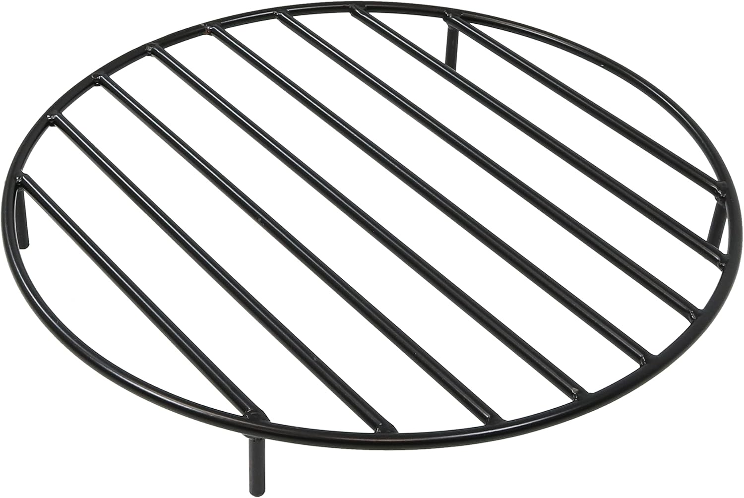 Sunnydaze Fire Pit Grate - Heavy-Duty Steel - Round Firewood Grate for Outdoor Firepits - 24-Inch Black