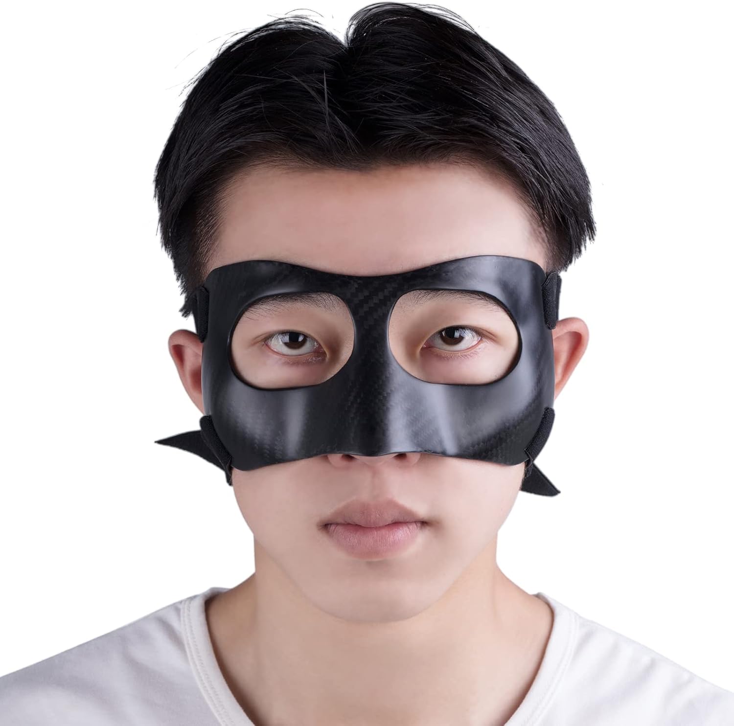 Qiancheng Nose Guard Face Shield for Broken Nose, Adjustable Carbon Fiber Face Guard with Padding, Protection from Impact Injuries to Nose and Face for Adult QC-LX-T Pack of 2