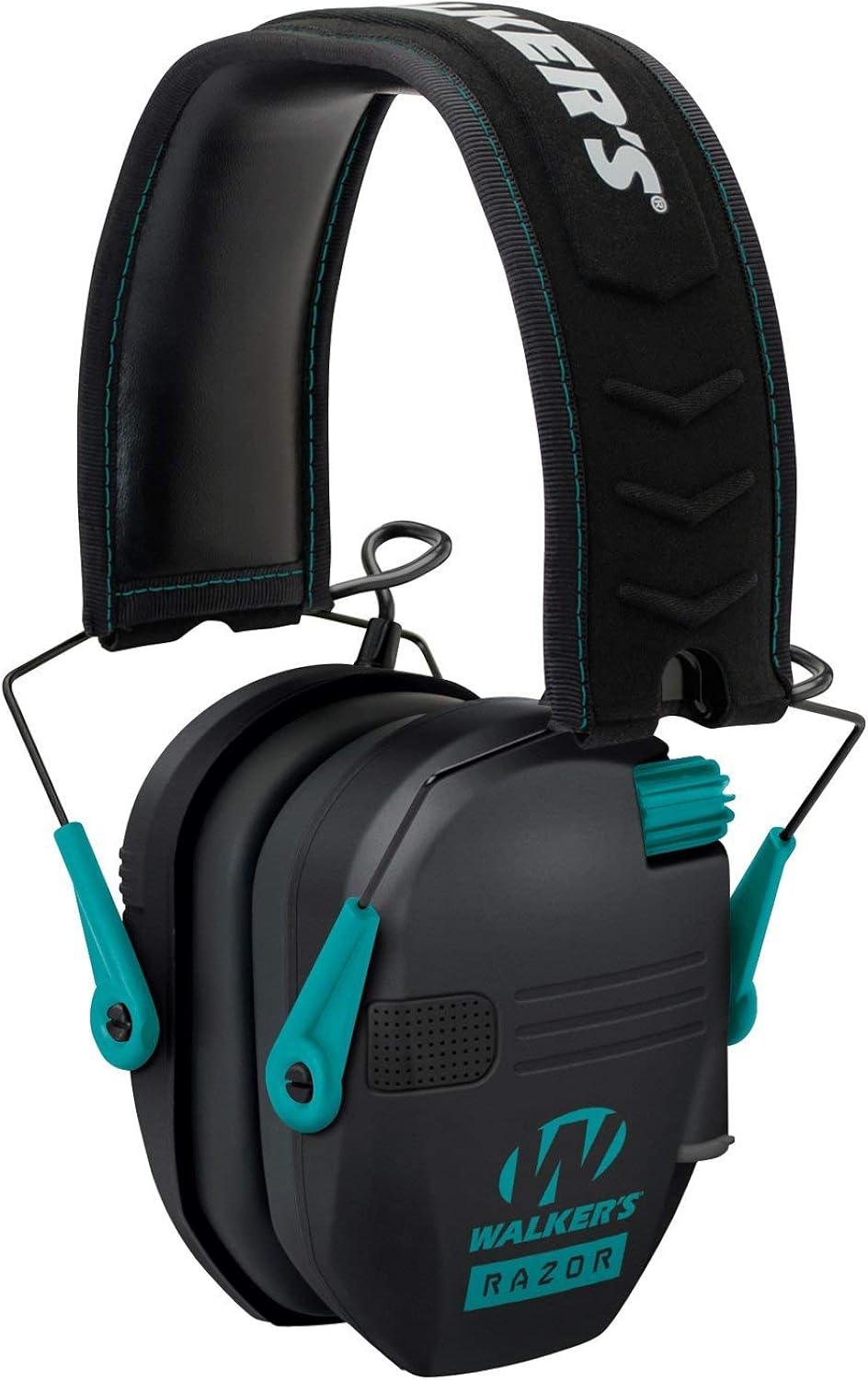 Walker039;s Razor Slim Electronic Shooting Muffs 4-Pack Bundle, Black and Teal (4 Items)