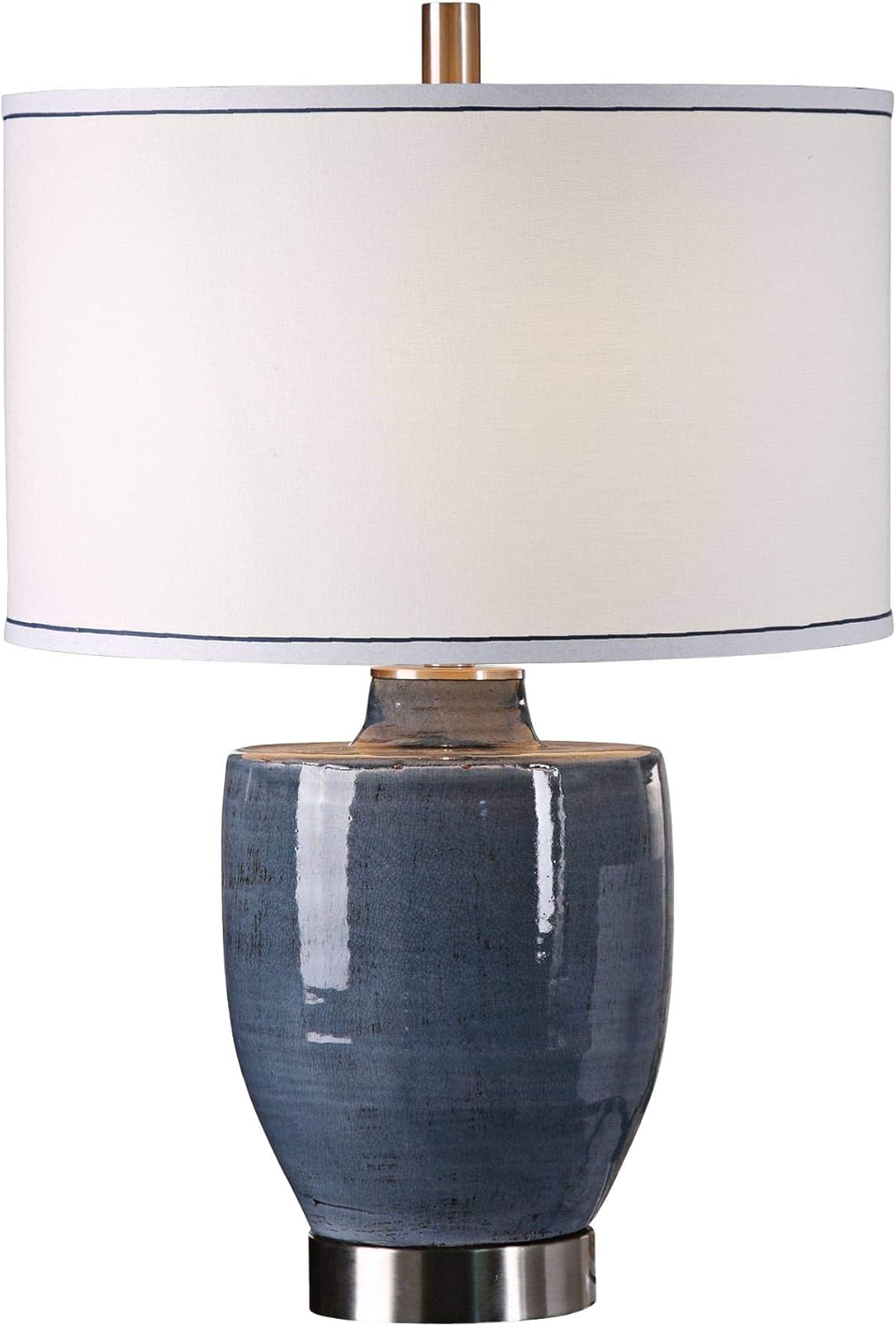 Uttermost Sylvaine Crackle Blue-Gray Ceramic Table Lamp
