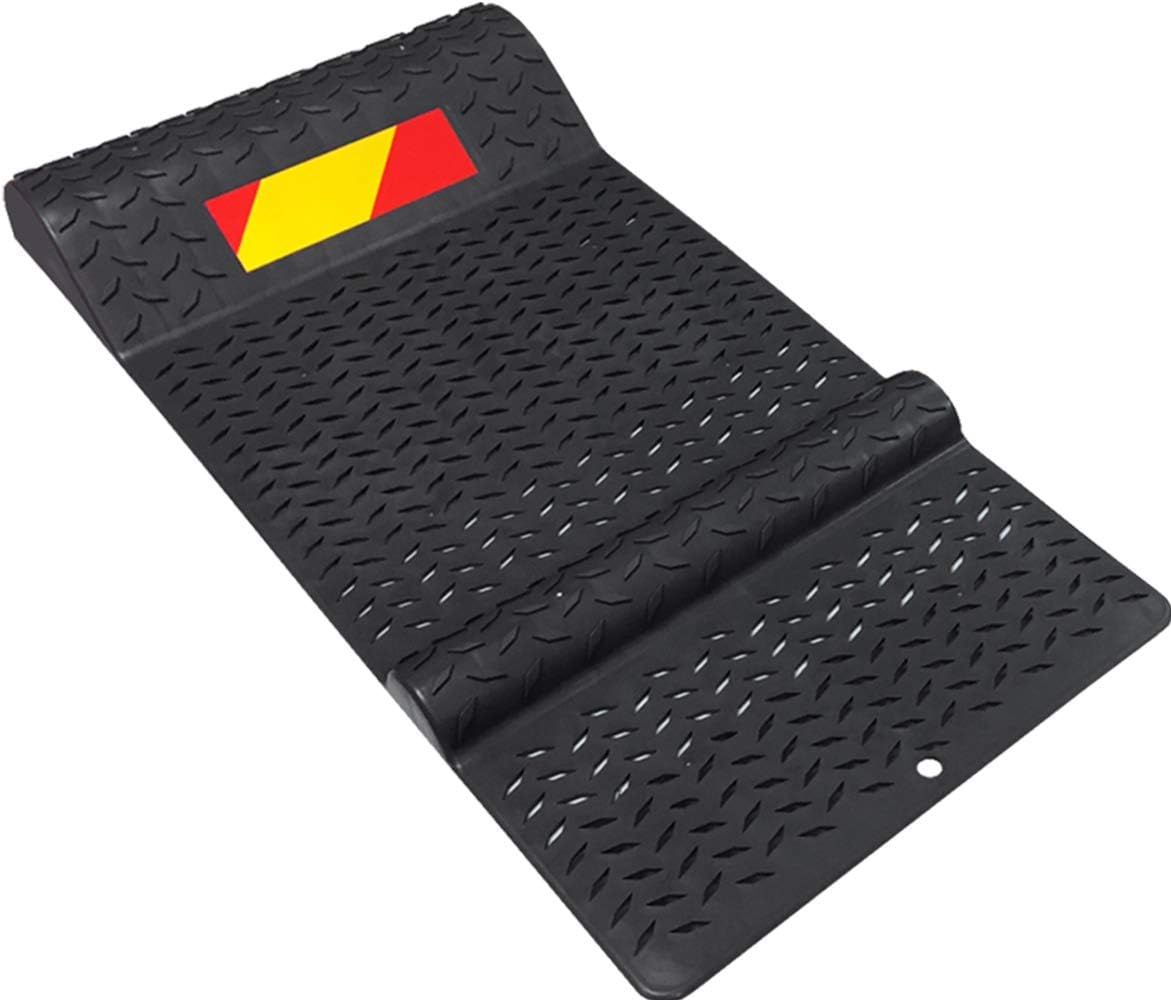 Electriduct Pair of Plastic Parking Mat Guides for Garage Vehicles, Antiskid Car Safety Park Aid - Black