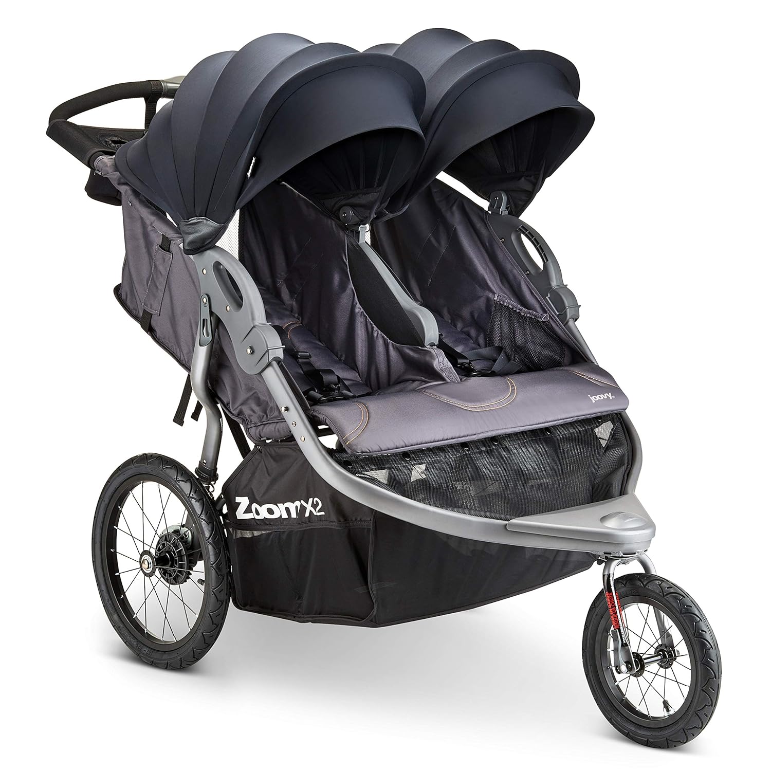 Joovy Zoom X2 Double Jogging Stroller, Double Stroller, Extra Large Air Filled Tires, Glacier