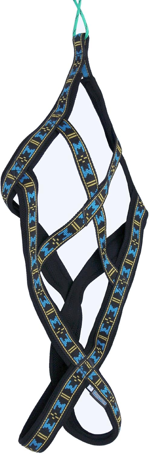 Weight Pulling Sledding Dog Harness X-Back Style Black Medium, 19.5