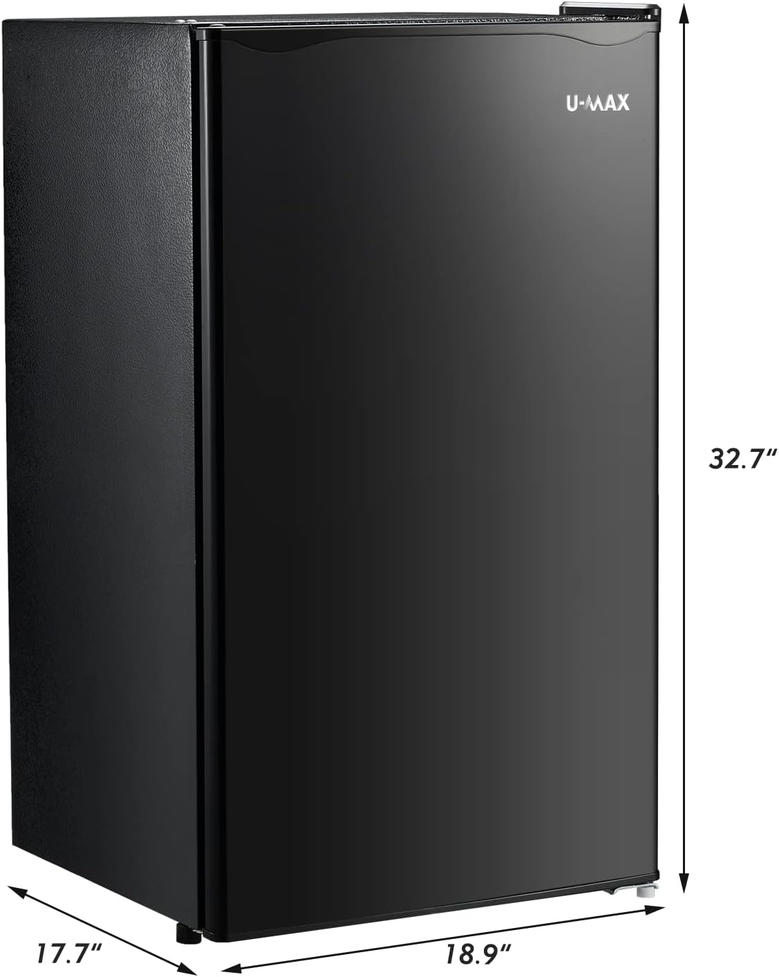 Dnyker Compact Refrigerator Energy Star Single Door Fridge Mini Fridge with Freezer, 3.2 Cu.Ft ，Portable Reversible Refrigerator，Super Quiet, Small Refrigerator for Dorm, Bedroom