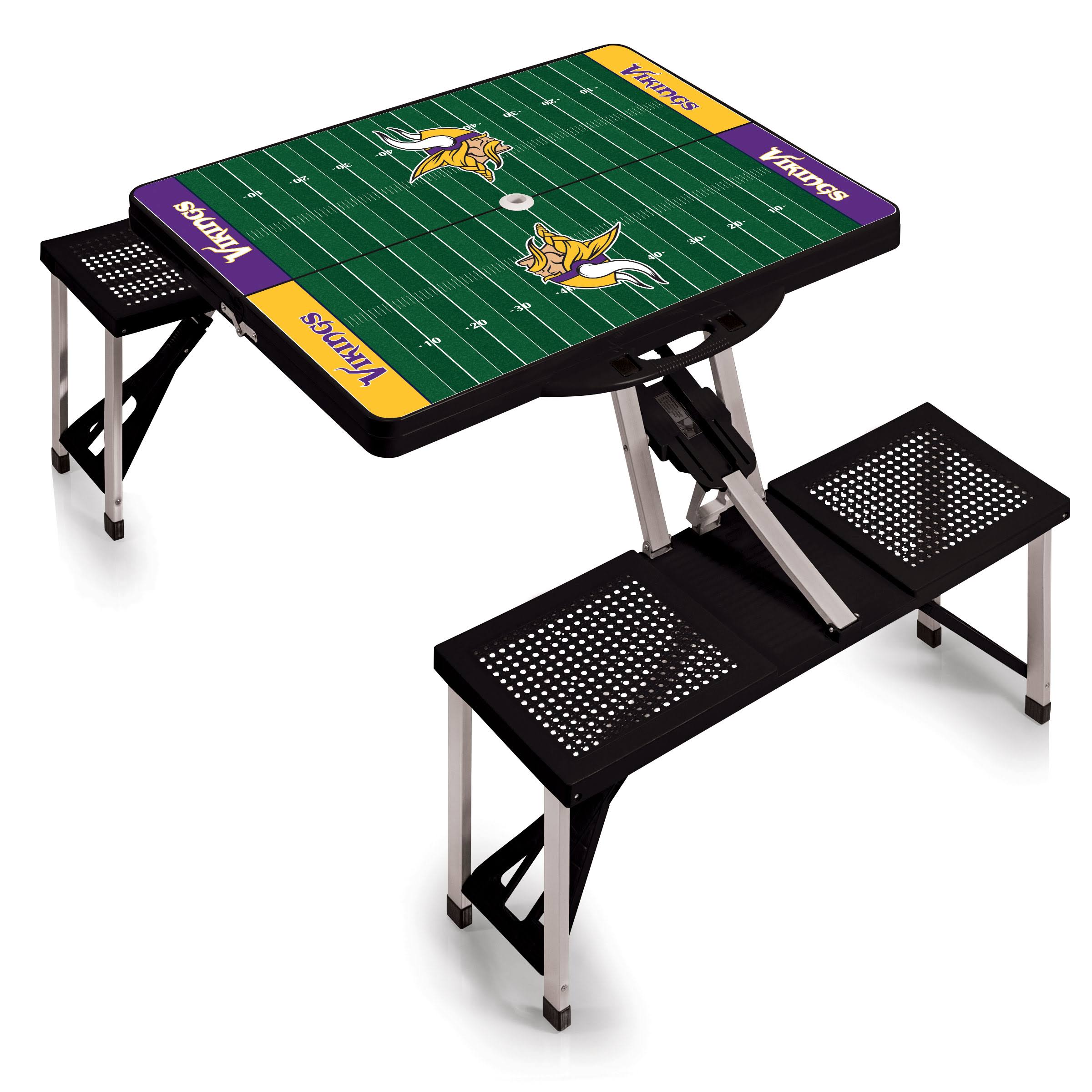 Minnesota Vikings Black Picnic Table