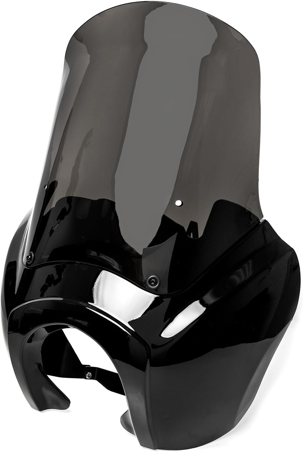 Krator Black & Smoke Tall Fairing Windshield Club Style Kit Compatible with Harley-Davidson Dyna, Super Glide T-Sport FXDXT, FXR
