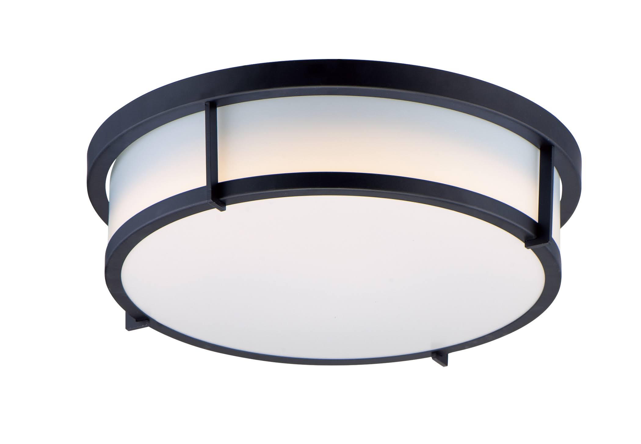 Maxim Lighting 10272WTBK 13 in. Rogue E26 2-Light Flush Mount Black