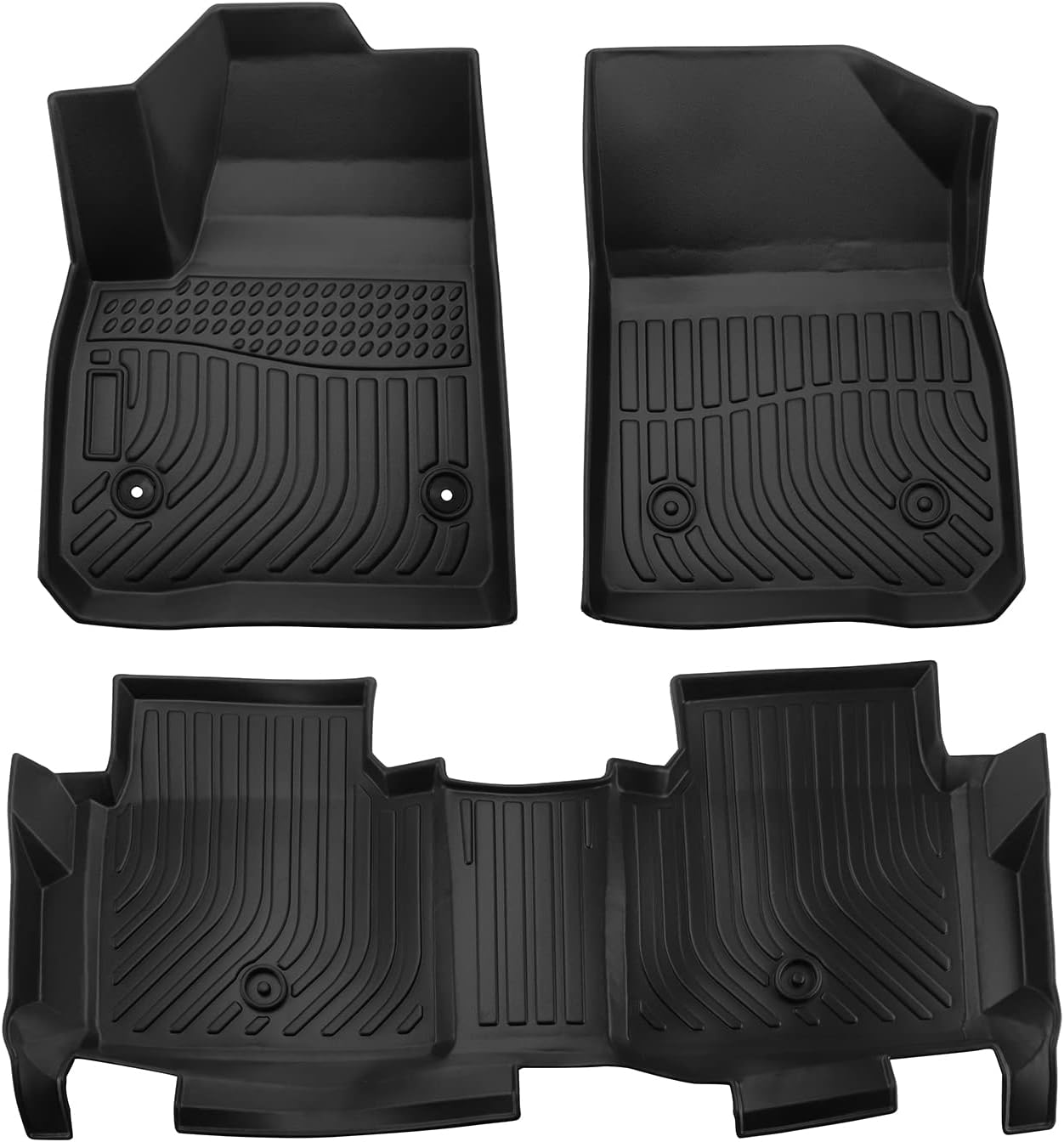 MotorFansClub Floor Mats Liners Fit for Compatible with Cadillac XT5 2017 2018 2019 2020 2021 Cargo Carpet All Weather Protector Front Rear Mats TPE Black