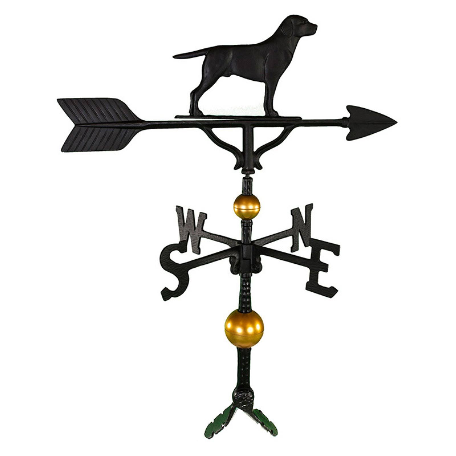 Montague Metal WV-360 300 Series 32-in Deluxe Lab Weathervane, Satin Black
