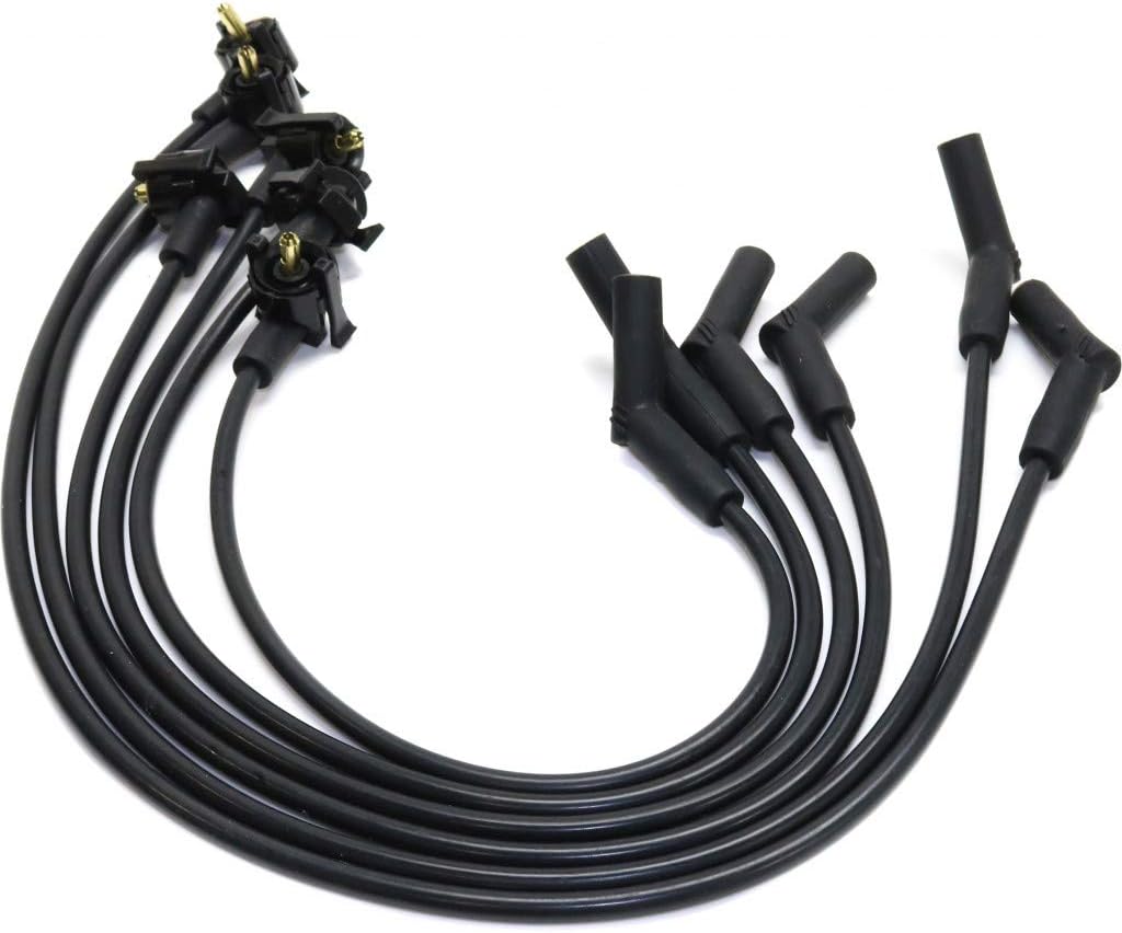 For Mazda B3000 Spark Plug Wire 1998 1999 2000 | Set of 6 | Black Finish