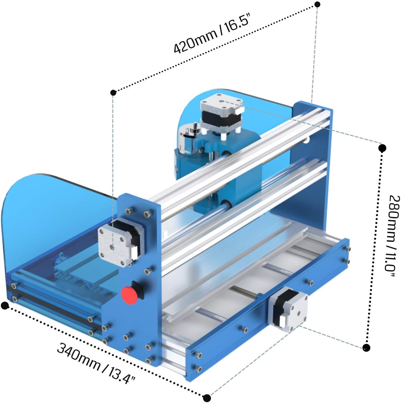 SainSmart Genmitsu 3018-PROVer Desktop CNC Router Machine with GRBL Offline Control, Limit Switches & Emergency-Stop, XYZ Working Area 300 x 180 x 45mm, Wood Carving Machine