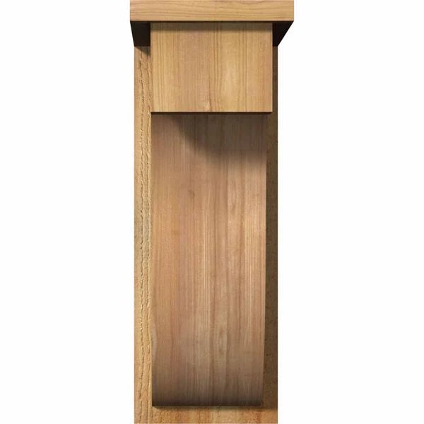 Ekena Millwork COR08X14X22DEL01RWR 8x22W x 14x22D x 22x22H Del Monte Rough Sawn Corbel w/Backplate, Western Red Cedar