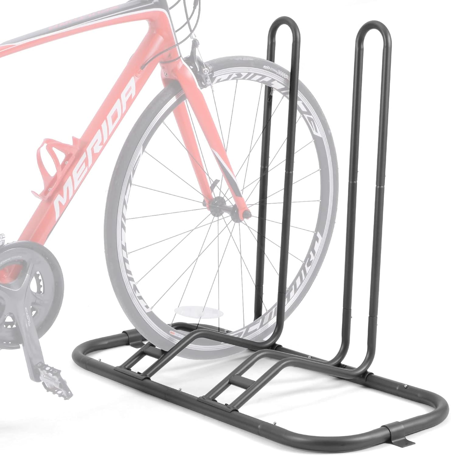 Bike Rack Bicycle Floor Stand Two Bike Parking Garage Storage Rack for Indoor and Outdoor,2 Bikes