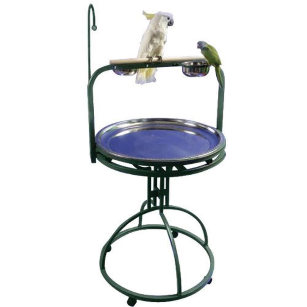 Au0026E Cage Company - Play Stand with Toy Hook for Birds Black / 28 in
