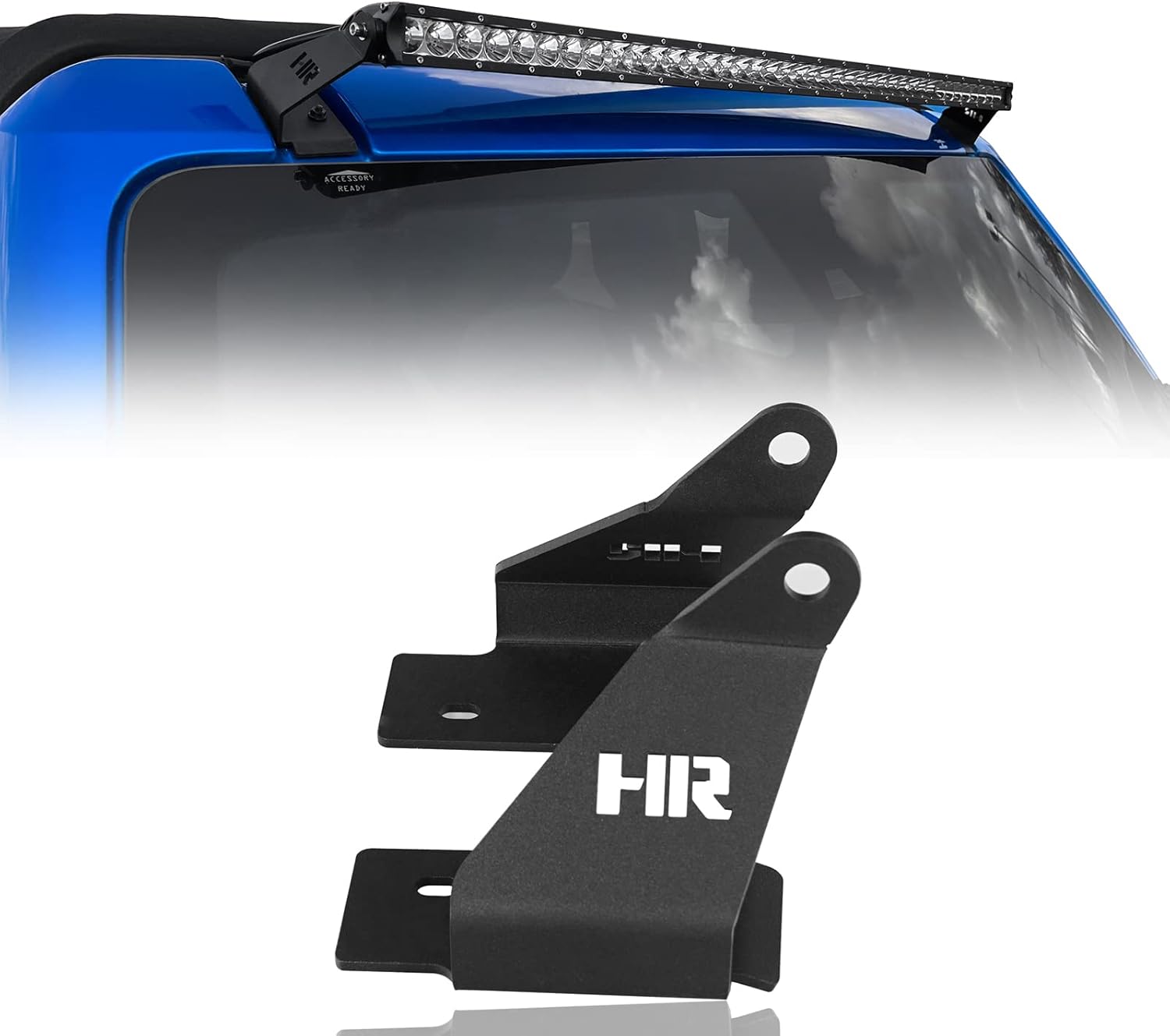 Hooke Road Bronco Over-Windshield Mounting Brackets for 40 in. LED Light Bar (Not Included) Compatible with Ford Bronco 2021 2022