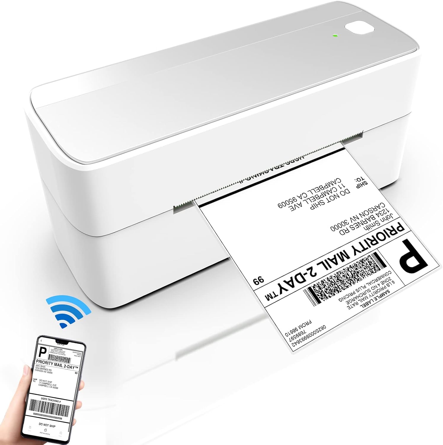 Omezizy Thermal Shipping Label Printer for Shipping Packages, Thermal Printer for Shipping Labels, Desktop Label Printer 4x6 Compatible with Ebay, Shopify, ShipStation, Amazon Barcode Printing