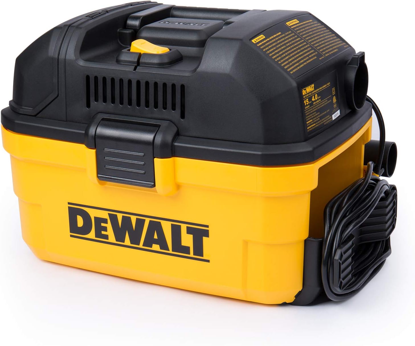DEWALT DXV04T Portable 4 gallon Wet/Dry Vaccum, Yellow