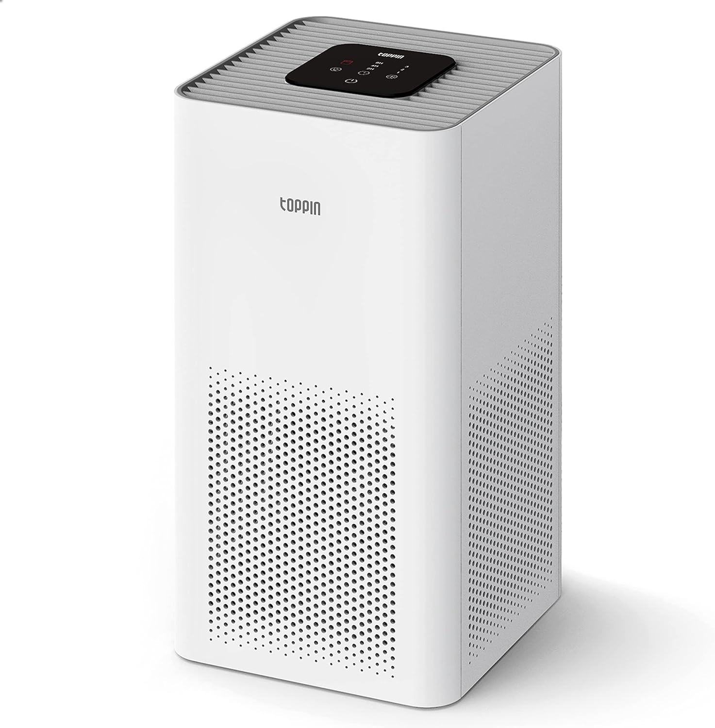 TOPPIN Air Purifiers for Pets in Bedroom, TPAP001 H13 HEPA Air Filter for Home Large Room Up to 215ft², Air Cleaner for 99.97% Smoke, Dust, Allergies, Pollen, Odor, 21db Filtration System Eliminator Pack of 2