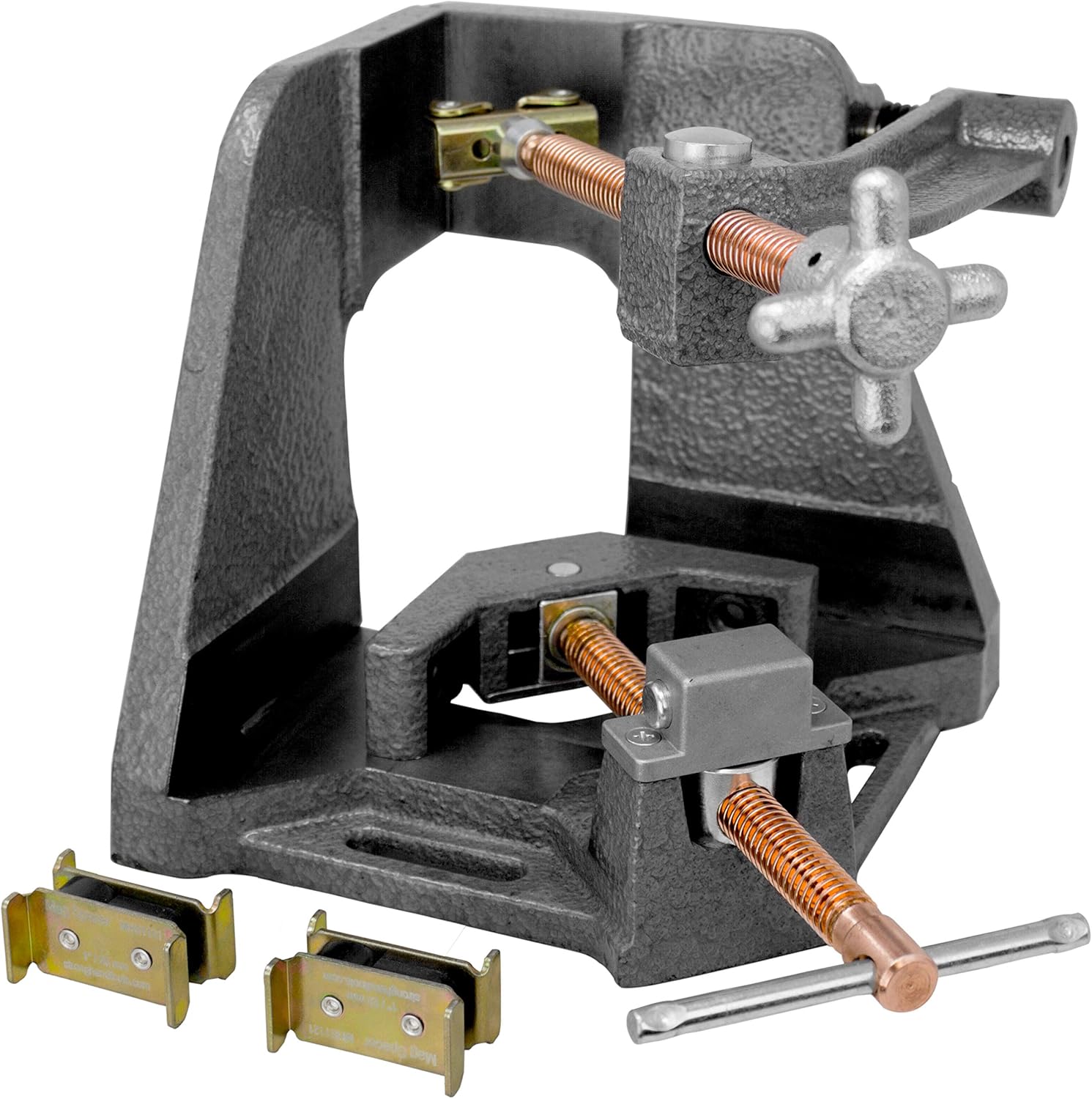 Strong Hand, 3-Axis Fixture Vise with Quick Acting Screw, Two Stand-Offs, Swing Away Arm with 3.75-Inch Miter Joint, 2.45-Inch T-Clearance - WAC35-SW