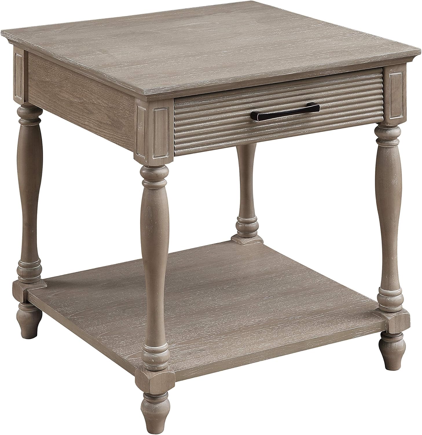 Acme Furniture Ariolo End Table, Antique White