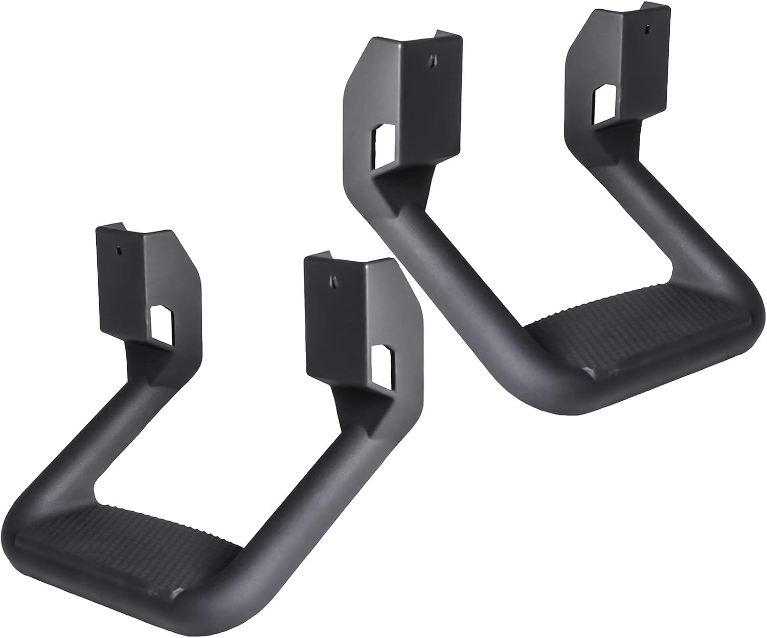 Aluminum Truck Steps Side Step for Pick Up Truck SUV Universal, Black Powder Coated, 2pcs Set