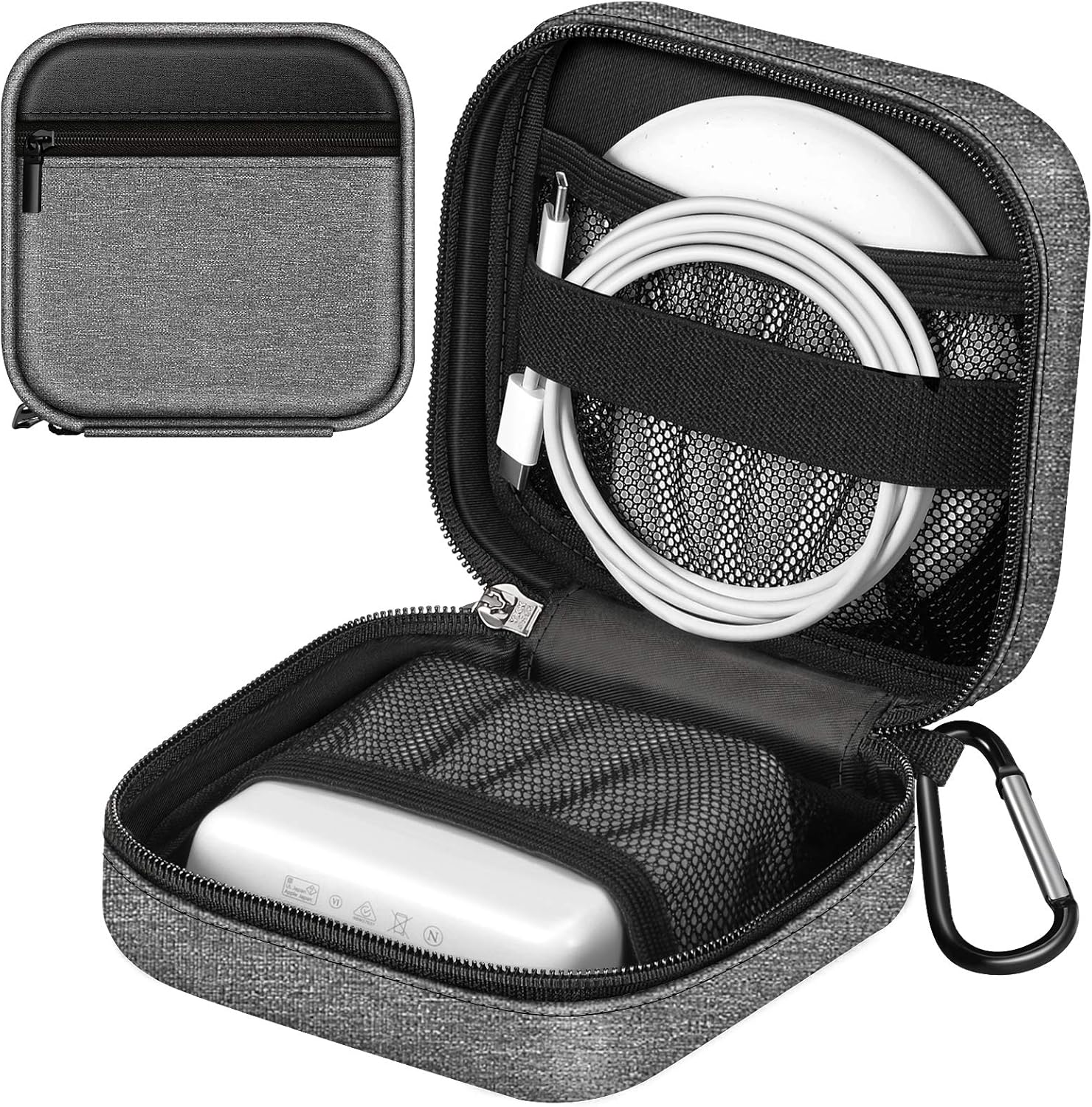 FINPAC Charger Case for MacBook, Small Electronic Organizer Bag for MacBook Power Adapter, Portable Pouch Travel Storage for Laptop Accessories, Magic Mouse, USB Drives, GoPro, Gadgets, Tech Gear