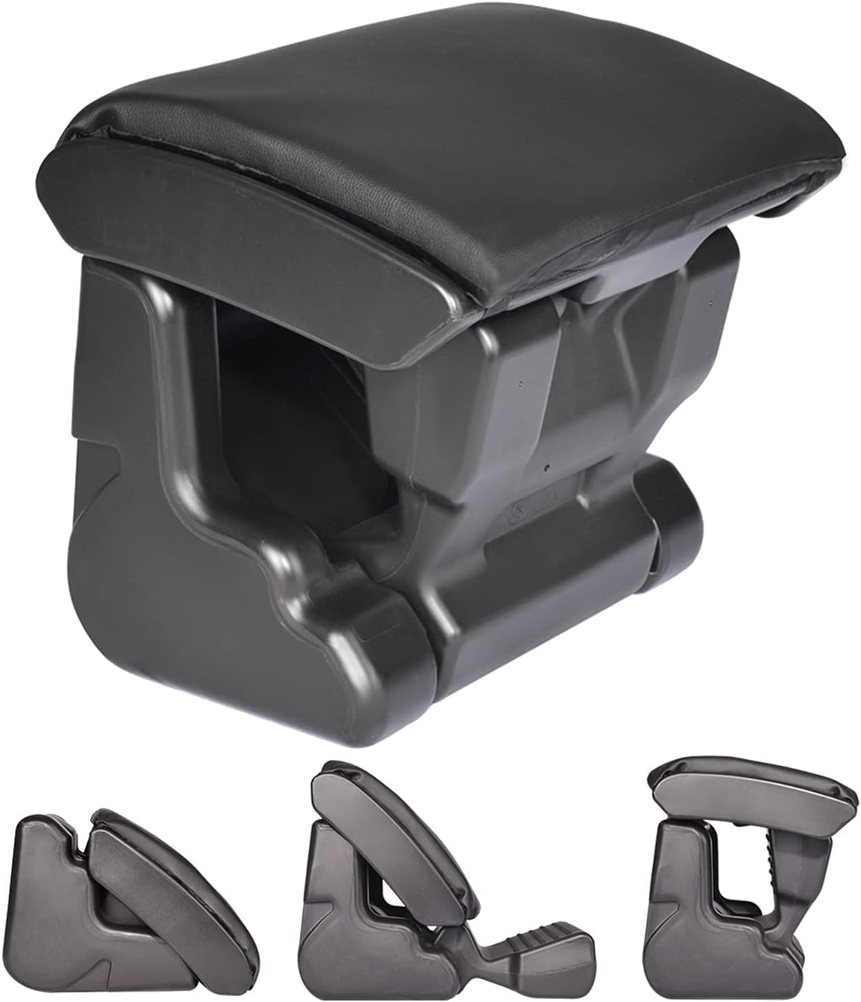 Ergonomic Footrest Foldable Ottomans Angle Height Adjustable Stool with 3 Functional Modes & Massage,Max 120 Pounds Load for Office,Under Desk,Car (Black) Pack of 2