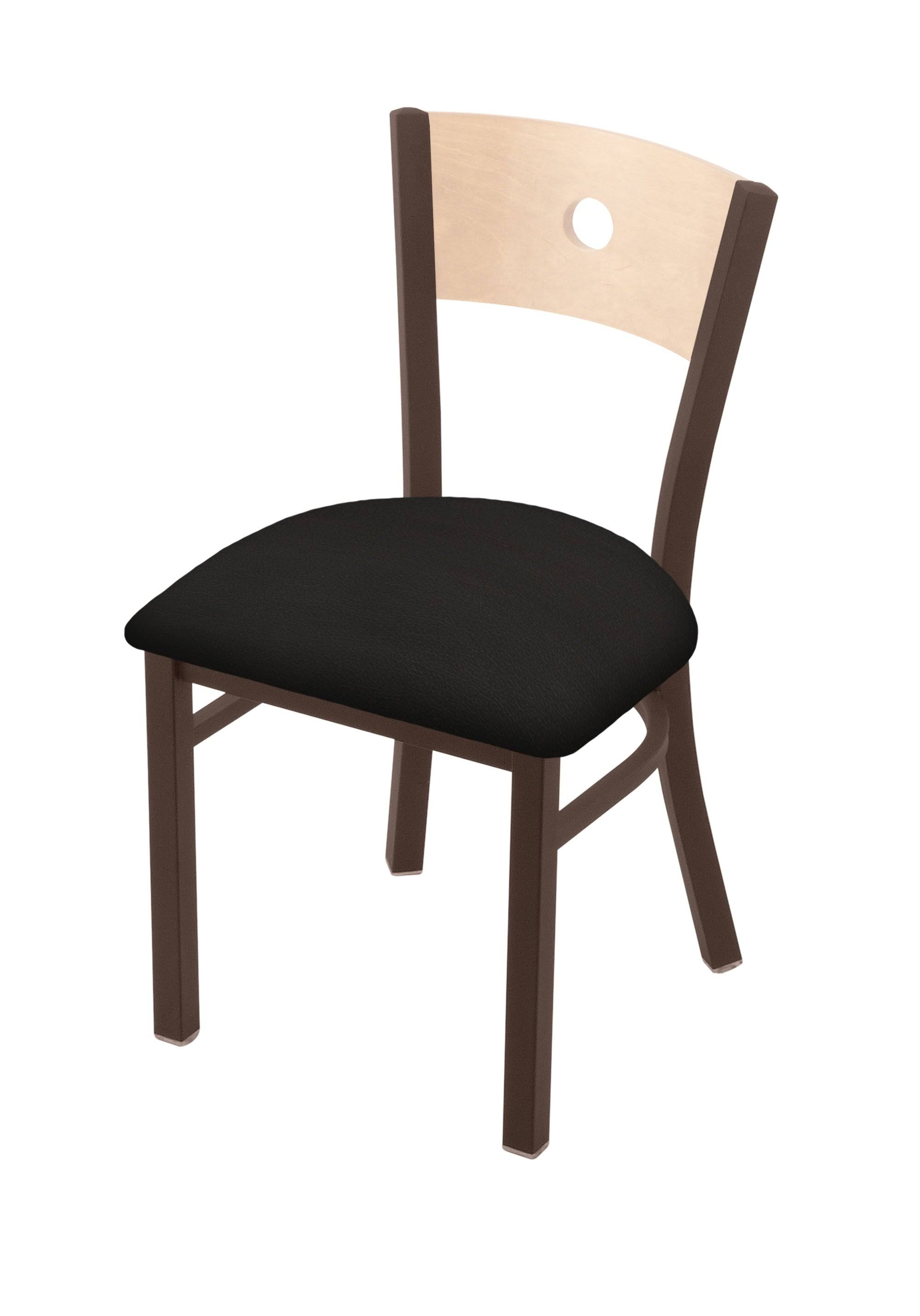 Holland Bar Stool 630 Voltaire 18x22 Chair with Bronze Finish, Natural BACK, and Canter Iron Seat