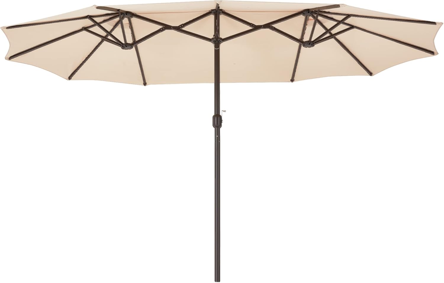 Outspurge High Shade Quality 15.3Ft Extra Large Patio Umbrella Outdoor Double-Sided Market Umbrella with Easy Crank Backyard Table Umbrella with UV Sun Protection for Outside Party, Garden, Park, Beach, Swimming Pool