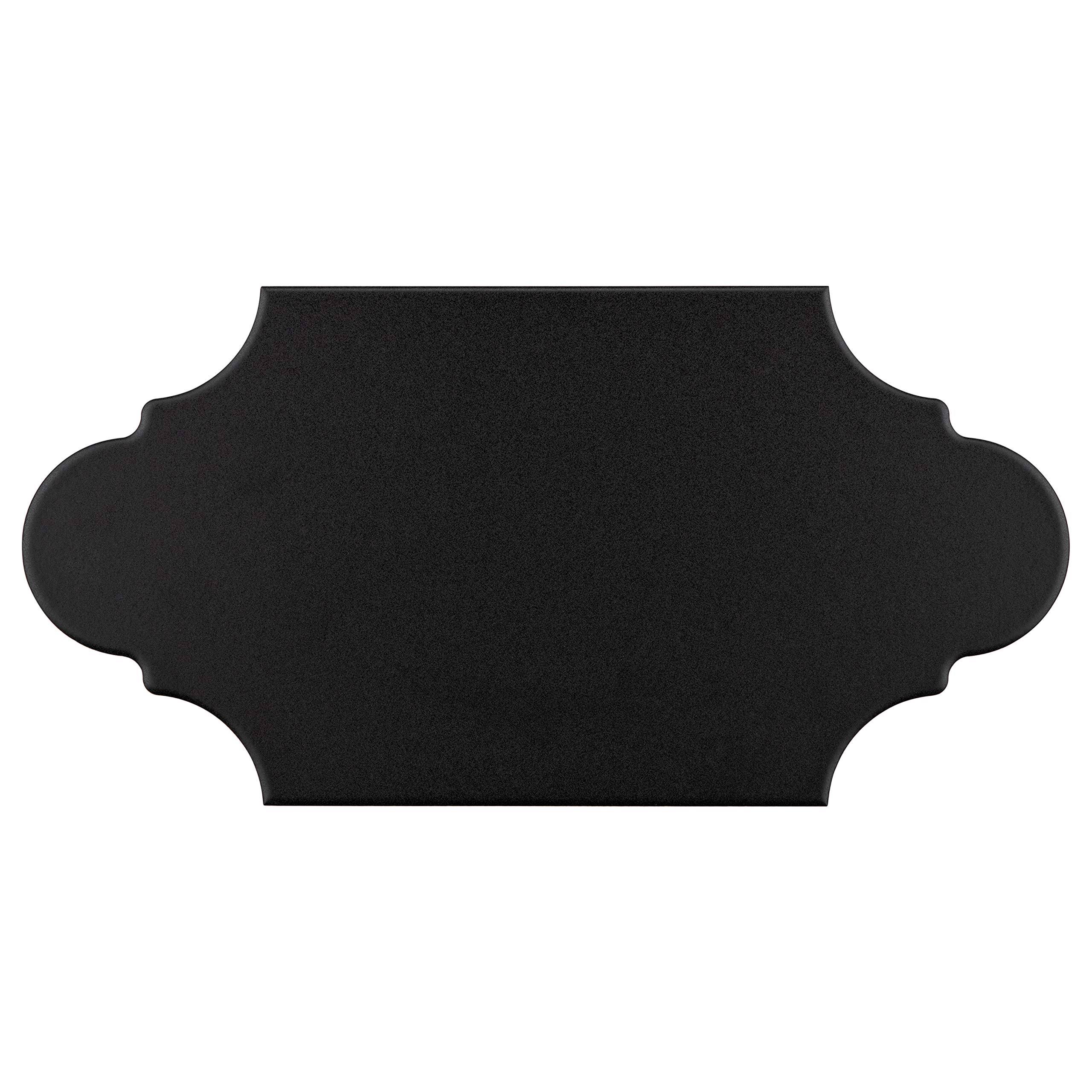 SomerTile 6.375x12.875-inch Textilis Provenzal Basic Black Porcelain Floor and Wall Tile (20 tiles/9.43 sqft.)