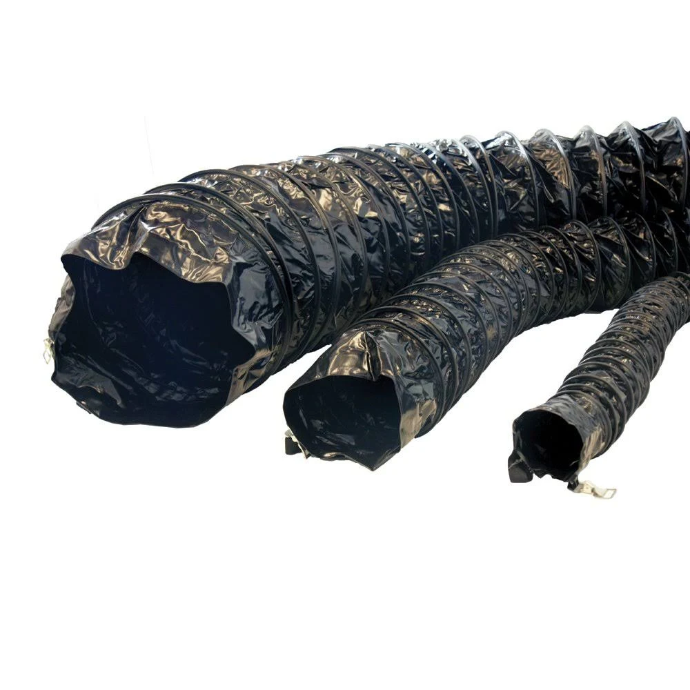 Rubber-Cal &Air Ventilator Black& VENTILATION Duct Hose (Fully Stretched) - 14-inch by 25-Feet