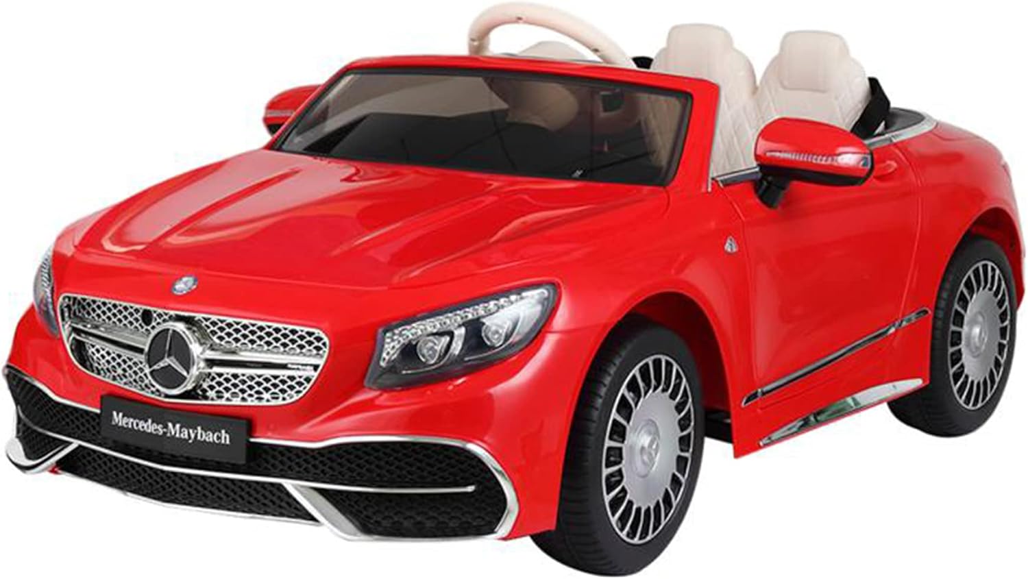 TOBBI 12V Licensed Mercedes Maybach S650 Ride on Car with Remote Control, Electric Ride on Vehicles Cars for Kids w/ MP3 Bluetooth, Red
